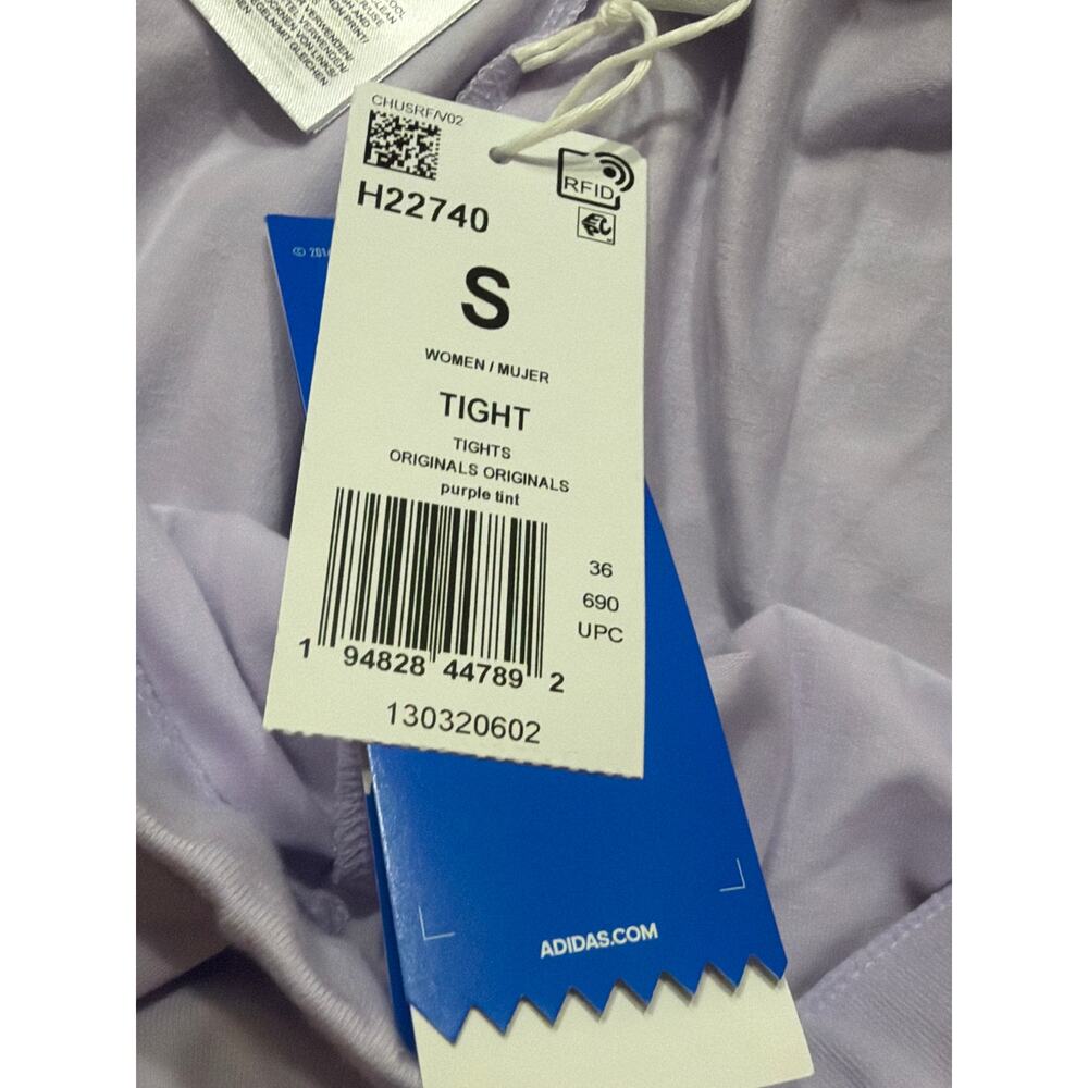 Adidas Originals Women's Adicolor Essential Light Purple Leggings Size Small New - Picture 6 of 8